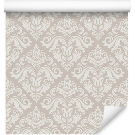 Carta da parati con motivi floreali tradizionali per soggiorno e camera da letto, 50x1000 cm (1/5)