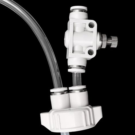 Kit de Système de CO2 Artisanal pour Aquarium Système de Générateur de CO2 DIY avec Manomètre et Valve de Réglage pour Plantes Aquatiques