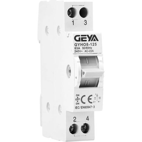Manual transfer switch double power for network and generator manual conversion isolation switch DIN rail mount(1P-63A-240V) (1/5)