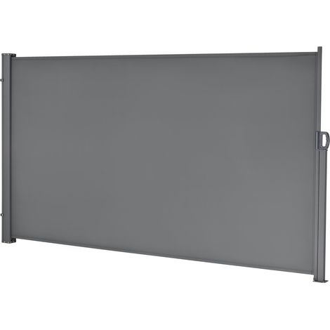 Toldo lateral para balcón acero y poliéster 160 x 300 cm gris pizarra 030006573 (1/5)
