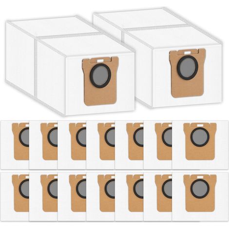 Pack de 16 bolsas de repuesto para aspiradoras Xiaomi X10+/X20+/X20 Pro/ X20 Max, Dreame X50 Ultra Complete/ X40/ L20 Ultra/ L50 Pro Ultra/ L10s Pro/ L10/ L10s/L20 (1/5)