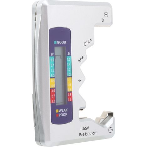 Digitaler Batterietester zur Kapazitätsprüfung für C/D/9V/AA/AAA/1,5V Lithium-Batterien (Messung) (1/5)