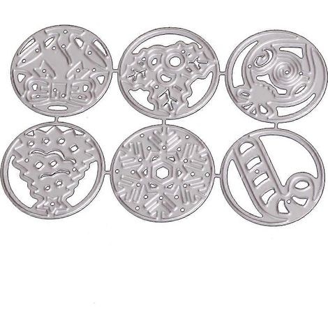 Matrices de découpe en métal pour Noël, pochoirs, scrapbooking, cartes en papier, moules et décorations en relief (1/4)