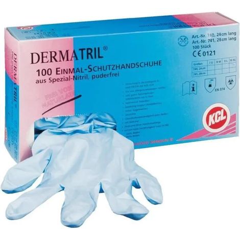 kcl Guantes Nitrilo Pro azul talla 7 S caja 100 piezas