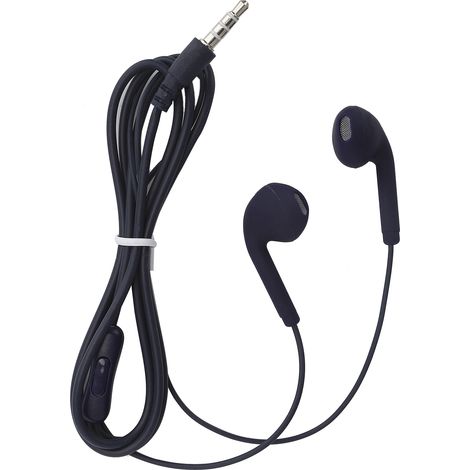 par de auriculares con cable, interfaz de 3,5 mm, sonido Hi-Fi, micrófono incorporado, compatibles con teléfonos y tabletas. (1/5)