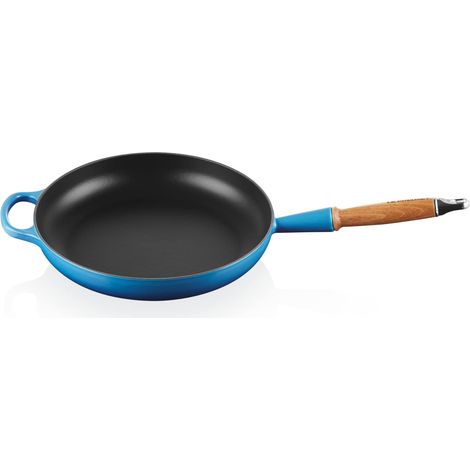 Poêle à frire en Fonte Émaillée avec poignée en bois, 28 cm, Azure, 20258282200422 (1/4)