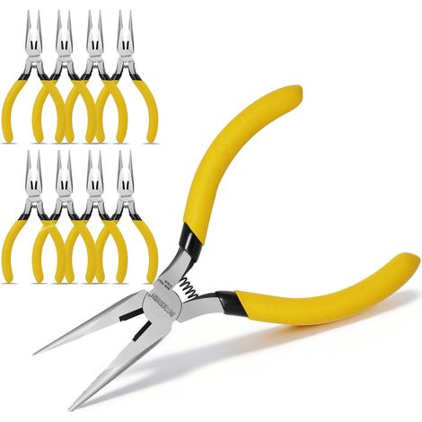 Pince Bec Long 13cm Lot 10 Mini Précision Coupe-Côté Ergonomique (1/5)