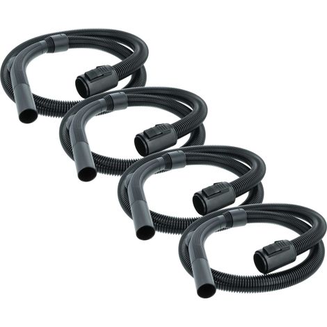 vhbw 4x Tuyau compatible avec Kärcher WD 3.150 NL, WD 3.200, WD 2 Premium, WD 3 aspirateurs - 2 m, poignée, avec raccord circulaire 35 mm