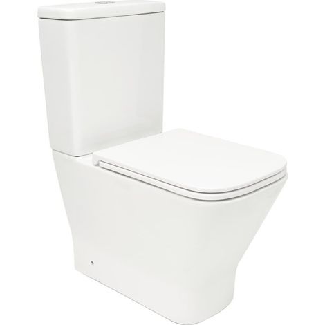 Swiss Aqua Technologies B-Way Vario-Stand-WC-Komplettset mit Vortex-Spülung + Spülkasten + SoftClose-Deckel, weiß (SAT2168STORP) (1/5)