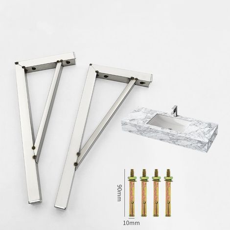 Lot de 2 équerres de fixation invisible pour plan de travail (1/5)