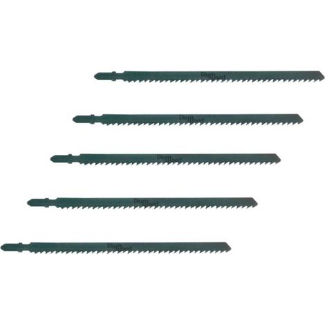 5 Lames Scie Sauteuse Universelle CV Lu. 140 x 4 mm TPI - Affûtée Dépoulliée - Pour Coupe de Bois Dur et Epais - Diamwood