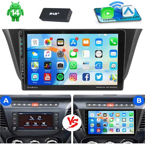 Autoradio 9 pouces pour Iveco Daily 2014-2021 Android 14 Apple CarPlay RDS Navigation GPS FM USB-C - 2+32G DAB+