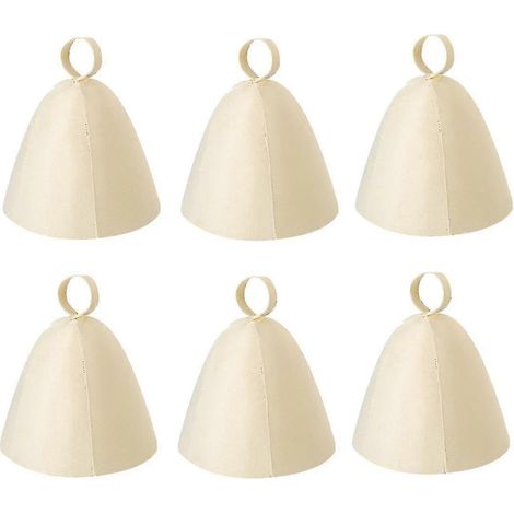 Lot de 6 bonnets de sauna, couvertures, bonnets de bain, chapeaux de banya russes en laine, couvre-chefs ukrainiens absorbants pour sauna féminin.-AquaForge (1/5)
