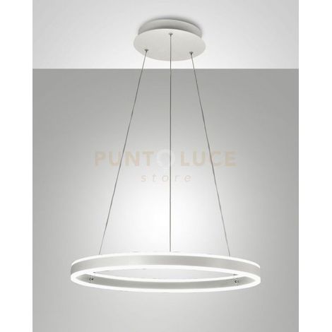 PALAU LAMPADARIO A SOSPENSIONE BIANCA D. 60CM A LED 3000K - 60W - 6540 lm DIMMERABILE