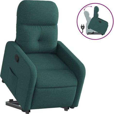 Fauteuil inclinable en tissu vert foncé (1/5)