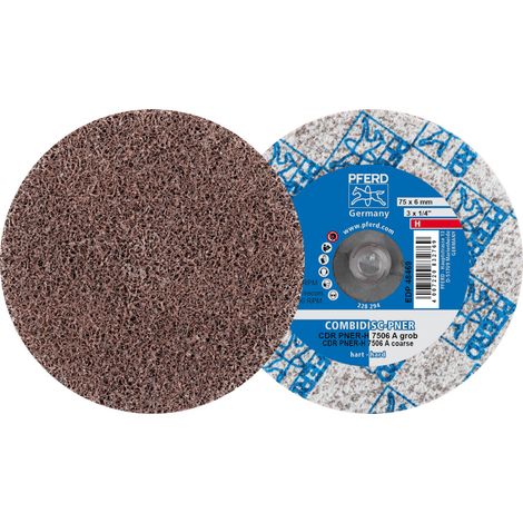PFERD TOOLS COMBIDISC verpresste Vliesronde CDR PNER Ø 75 mm Hart A Grob für Finish 25 Stk (1/4)