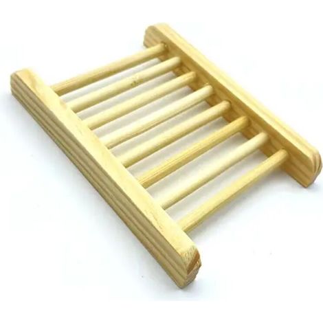 Porte-savon en bambou naturel porte-savon de bain en bambou étui plateau prévenir la moisissure vidange boîte à savon salle de bain salle de bain outils 1 pièces (1/2)