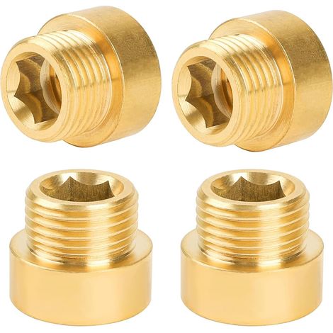 Lot de 4 Rallonge G1/2, Laiton Filetage Intérieur Extérieur, Tube 10mm pour Eau Potable Chauffage (1/3)