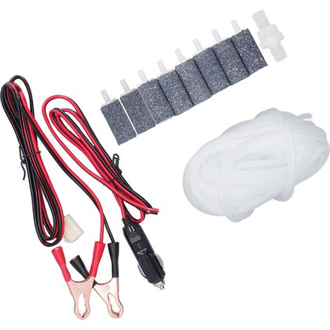 Tuyau d'air avec clapet anti-retour, pierre à bulles, pinces de batterie et câbles, kit accessoires MPQ-904 (1/5)