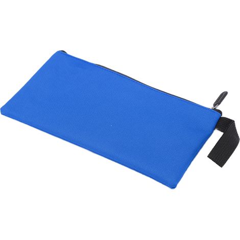 Wasserdichte und tragbare blaue Canvas-Tasche mit Reißverschlusstasche zur Aufbewahrung von Gegenständen (1/5)