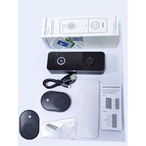Sonnette vidéo avec caméra et partage multi-utilisateurs, connexion Wi-Fi 2,4 GHz pour un réseau fiable-AquaForge