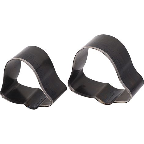 Ensemble 2 emporte-pièces en acier allié pour cuir, forme cloche 50x57x23mm et 43x47x23mm, outil de découpe pour travaux manuels (1/5)