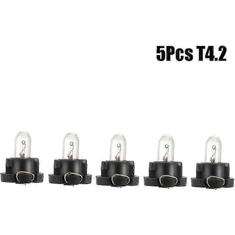Lot de 5 ou 10 ampoules LED T3/T42 pour éclairage intérieur de voiture, témoin de préchauffage automatique, 12 V, 4300 K, jaune, ampoules halogènes. (1/5)