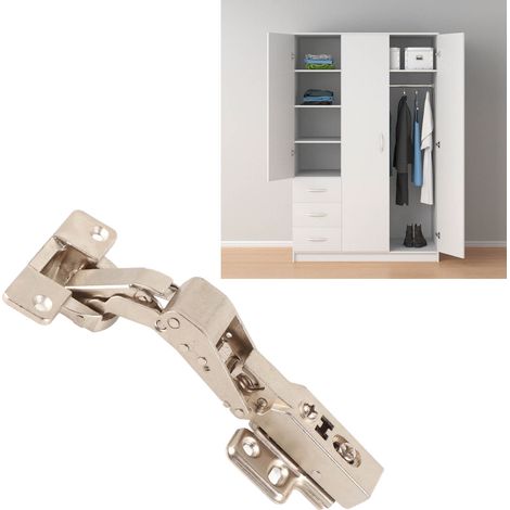 Charnière de porte biseautée à 45°, charnière biseautée à 125°, charnière de porte d'armoire à frettage en alliage de zinc, 35 cupules (1/5)