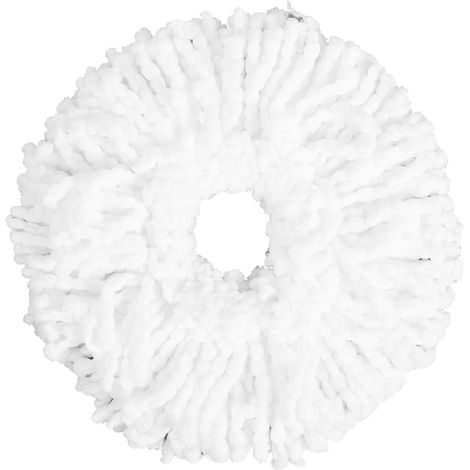 Tête de balai rotative en microfibre, recharge, balai magique rotatif à 360° pour le nettoyage (blanc) (1/5)