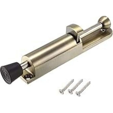 Butée de porte réglable à pied, butée de porte à ressort avec vis, butée de porte au sol en alliage de zinc, convient pour une utilisation intérieure et extérieure, noir (1/4)