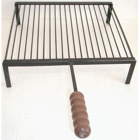 Graticola Griglia Maremmana in Ferro Battuto con Manico in Legno - 45x40 cm (1/3)