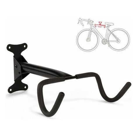 4x Râteliers vélo VTT HxlxP 32,5 x 9 x 28,5 cm système range vélo Parking support 1 vélo Métal mural, argent