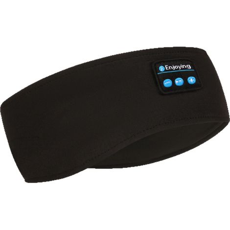 Bandeau Bluetooth - Haut-Parleurs Intégrés HD - Sans Fil - Résistant à la Transpiration - Lavable en Machine - Pour Sommeil Yoga Course Fitness Voyage - 10 h d'Autonomie (1/5)