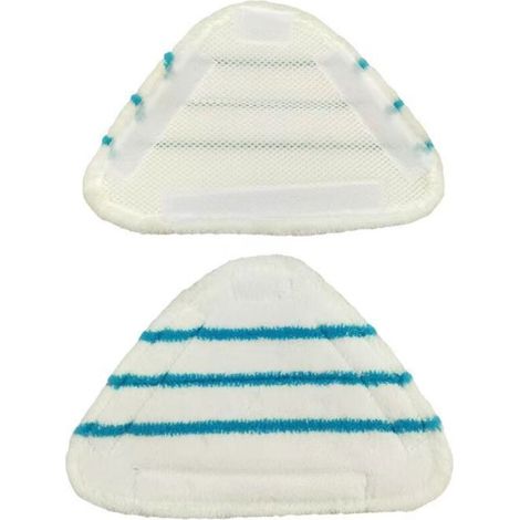 Housses en Microfibre Balai Vapeur Steam Accessoire Chiffons universel Triangle lavable pour Nettoyeur Vapeur Hot Spray, Blanc Microfibre Steam Mop Pads Lavables En Machine(lot de 3) (1/5)