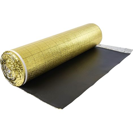 Sous Couche Parquet, 18,6 m², Sous-couche Isolante, Épaisseur 3 mm, Mousse IXPE, Film PE Imperméable Doré, Insonorisation Anti-humidité, Protection Infiltration, pour Sols Stratifiés, Parquets (1/5)