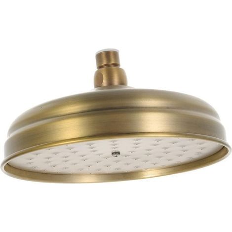 Pommeau De Douche Rond En Laiton Brossé Antique TêTe . Salle de Bain Pommeau de Douche de Remplacement Pommeau Douche Large tête de Douche (Standard 1/2 pouce) (1/4)