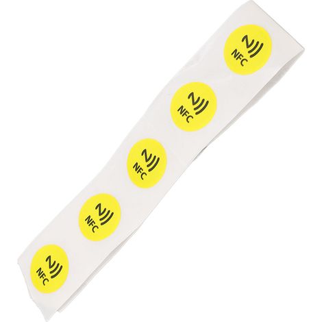 30 NFC-Tags, NFC-Aufkleber, kompatibel mit TagMo und Amiibo, 504 Byte Speicher, vollständig programmierbar, gelb (1/5)