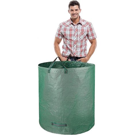 Sacs poubelle réutilisables GardenMate, lot de 2, d'une capacité de 132 gallons (34 pouces de hauteur, 34 pouces de diamètre) (1/4)
