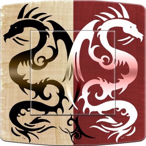 Interrupteur décoré dragons