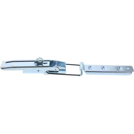 Loquet Métallique Robuste en Fer Galvanisé Argenté pour Boîte à Outils de Camion, Conception Longue Fixation Sécurisée, pour Compartiment Automobile (1/5)