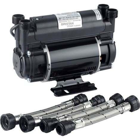 Bristan Stuart Turner Black 1.5 Bar Twin Impeller Shower Pump - ST-PUMP15TN