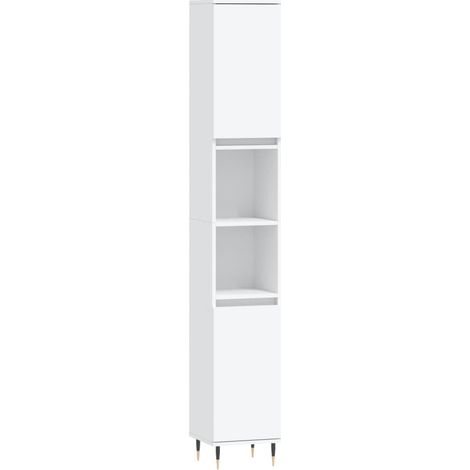 Maison Exclusive - Badschrank Weiß 30x30x190 cm Holzwerkstoff