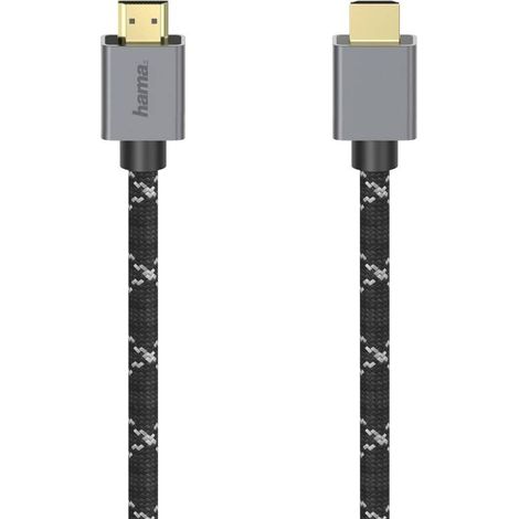 Câble de raccordement Hama HDMI Fiche mâle HDMI-A, Fiche mâle HDMI-A 2.00 m gris, noir 00200504 8K UHD Câble HDMI (1/5)