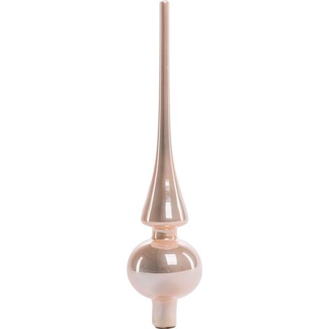TrendLine Christbaumspitze aus Glas 26 cm champagner glänzend Christbaum- & Feiertagsschmuck (1/3)