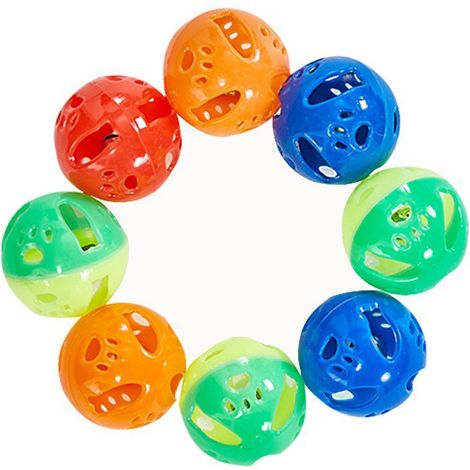 Zooroom  Juguete para gatos  Pelota de plástico con cascabel de 3,8 cm - Pelota de plástico con cascabel (patas) de 3,8 cm (1/3)