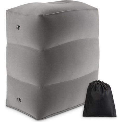 Repose-pieds gonflable portable et pratique pour les voyages, oreiller de vol, coussin de couchage, repose-pieds pour lit enfant, hauteur réglable, neuf (1/5)