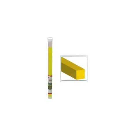 Tubo de nailon profesional cuadrado amarillo diámetro: 3mm x 38cm - 50 piezas