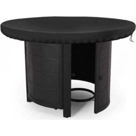 Couvercle rond pour plaque de cuisson, imperméable, résistant aux UV, en tissu 420D, adapté à tous types de plaques de cuisson, couleur noir, diamètre 80 cm (1/5)