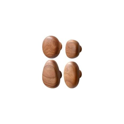Wandhaken aus Holz, 4 Stück, dekorative Wandhaken, handgefertigte Wandhaken aus Holz (1/5)