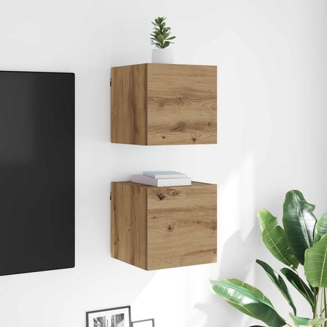vidaXL Wall Mounted TV Cabinet Artisan Oak 30.5 x 30 x 30 cm